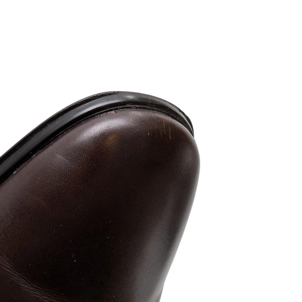 Salvatore Ferragamo Mens Brown Leather Cap Toe Oxford Dress Shoes 58591 Size 11D
